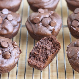 Chocolate Protein Muffins (With Veggies!)