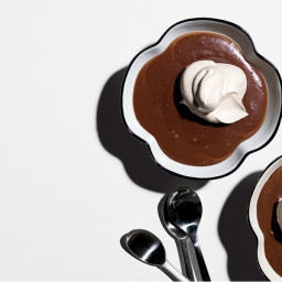Chocolate Pudding with Espresso Whipped Cream