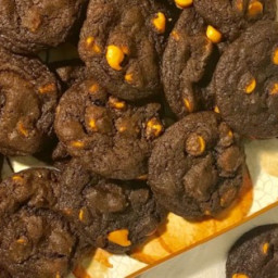 Chocolate Pumpkin Chip Cookies  Recipe
