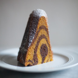 Chocolate Pumpkin Swirl Bundt Cake