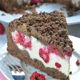 Chocolate Raspberry Cheesecake Crumb Cake