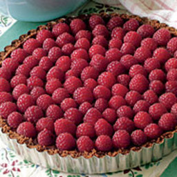 Chocolate-Raspberry Tart with a Gingersnap Crust