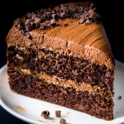Chocolate Ricotta Layer Cake
