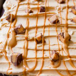 Chocolate Sheet Cake with Creamy Peanut Butter Frosting