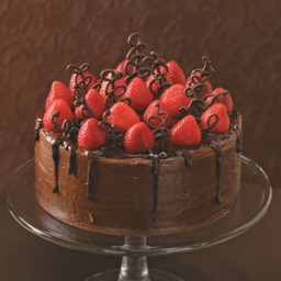 Chocolate-Strawberry Celebration Cake Recipe