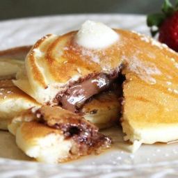 Chocolate-Stuffed Pancakes