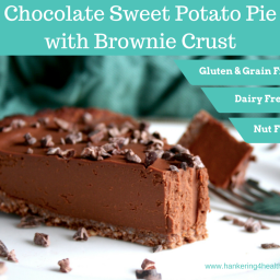 Chocolate Sweet Potato Pie with Brownie Crust