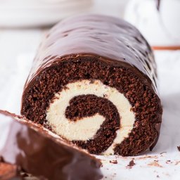 Chocolate Swiss Roll (Gluten Free)