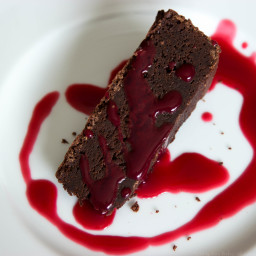 Chocolate Torte with Raspberry Sauce