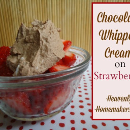 Chocolate Whipped Cream on Strawberries