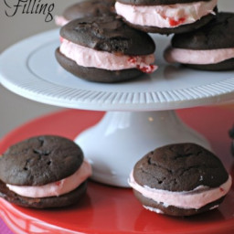 Chocolate Whoopie Pies with Cherry Filling