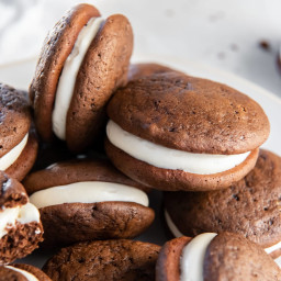 Chocolate Whoopie Pies with Cream Cheese Filling