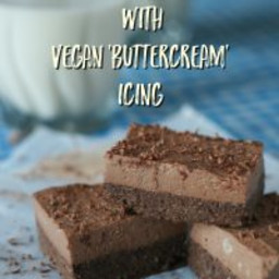 Chocolate Zucchini Brownie with Vegan 'Buttercream' Icing