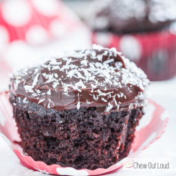Chocolate Zucchini Cupcakes with Ganache Frosting