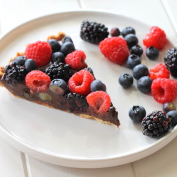 Chocolate Berry Tart (GF, Vegan, Paleo)