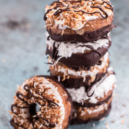 Chocolate Dipped Coconut Tres Leches Cronuts.