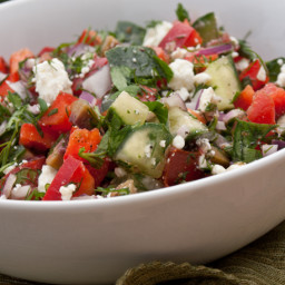 Chopped Greek Salad with Fresh Herbs Recipe