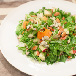 Chopped Salad with Apples, Sweet Potato, Blue Cheese and Cider Vinaigrette
