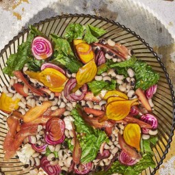 Chopped Salad with Black-Eyed Peas and Hot Sauce Vinaigrette