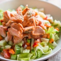Chopped Salad with Grilled Salmon