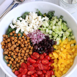Chopped Salad with Roasted Chickpeas