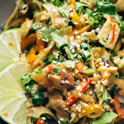 Chopped Thai Noodle Salad with Peanut Dressing