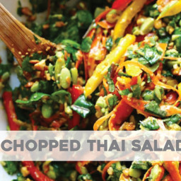 Chopped Thai Salad with Sesame Garlic Dressing