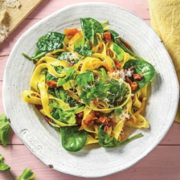 Chorizo, Parsley and Lemon-Butter Fettuccine with Parmesan
