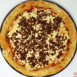 Chorizo Sausage Pretzel Pizza