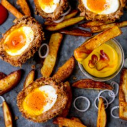 Chorizo Scotch Eggs with Smoky Wedges PLUS a Meal and Overnight Giveaway
