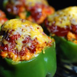 Chris' Fire Roasted Stuffed Bell Peppers