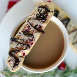 Christmas Biscotti with Cranberries, Rosemary and Dark Chocolate