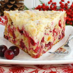 Christmas Cranberry Buckle - Holiday Cake