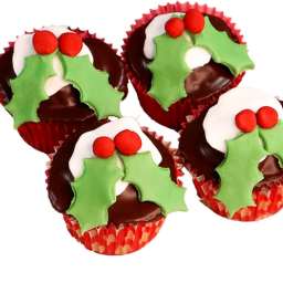 Christmas Pudding Cupcake! Easy How To Christmas Cupcake Ideas #Shorts