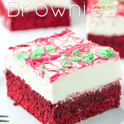Christmas Red Velvet Cheesecake Brownies Recipe