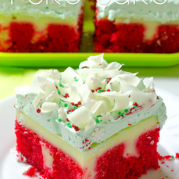 Christmas Red Velvet Poke Cake Recipe