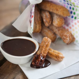Churros with Mexican Chocolate Dipping Sauce
