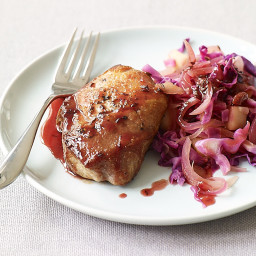 Cider-Glazed Pork Chops with Cabbage and Apples