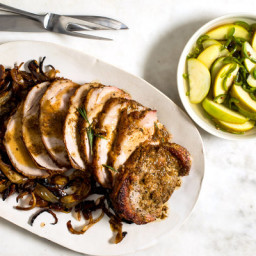 Cider-Roasted Pork Loin With Pickled Apples and Chiles