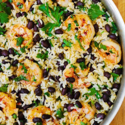 Cilantro-Lime and Black Bean Shrimp and Rice (30-Minute, One-Pan Meal)