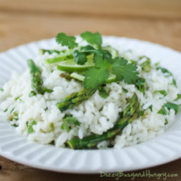 Cilantro Lime Asparagus and Rice