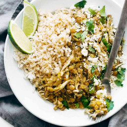 Cilantro Lime Chicken and Lentil Rice Bowls