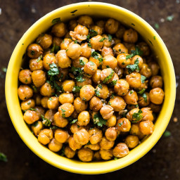 Cilantro Lime Roasted Chickpeas