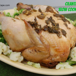 Cilantro Lime Slow Cooker Whole Chicken