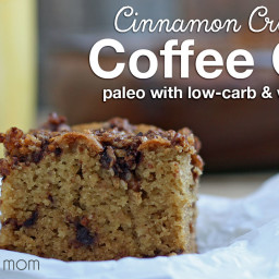 Cinnamon Crumb Coffee Cake - grain-free, paleo, with low carb and vegan opt