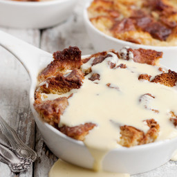 Cinnamon Crunch Bread Pudding with Creme Anglaise