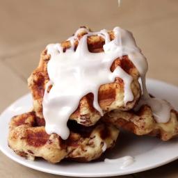 Cinnamon Roll Waffles Recipe by Tasty