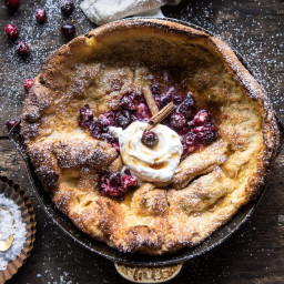 Cinnamon Spiced Dutch Baby with Cranberry Butter