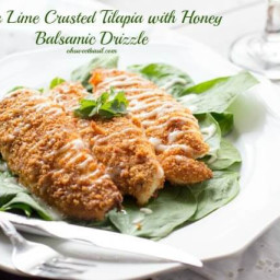 Citrus Lime Crusted Tilapia with Honey Balsamic Drizzle