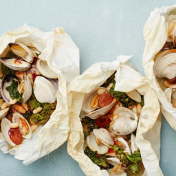 Clam, Chorizo and Kale Parchment Pack